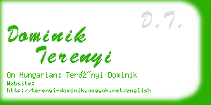 dominik terenyi business card